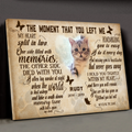 The Moment That You Left Me My Heart Split In Two Pet Picture Frame Canvas Poster Memorial Gifts