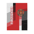 Firefighter Logo Sherpa Blanket - Gift for Fireman