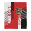 Firefighter Logo Sherpa Blanket - Gift for Fireman