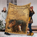 Custom Blanket Horse To My Granddaughter-Best Gift For Granddaughter-Sherpa Blanket TA