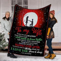 Custom Blanket To My Wife-Best Gift For Wife-Sherpa Blanket TA