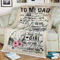 Custom Blanket Fishing To My Dad -Best Gift For Dad Father -Sherpa Blanket TA
