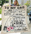 Custom Blanket Fishing To My Dad -Best Gift For Dad Father -Sherpa Blanket TA