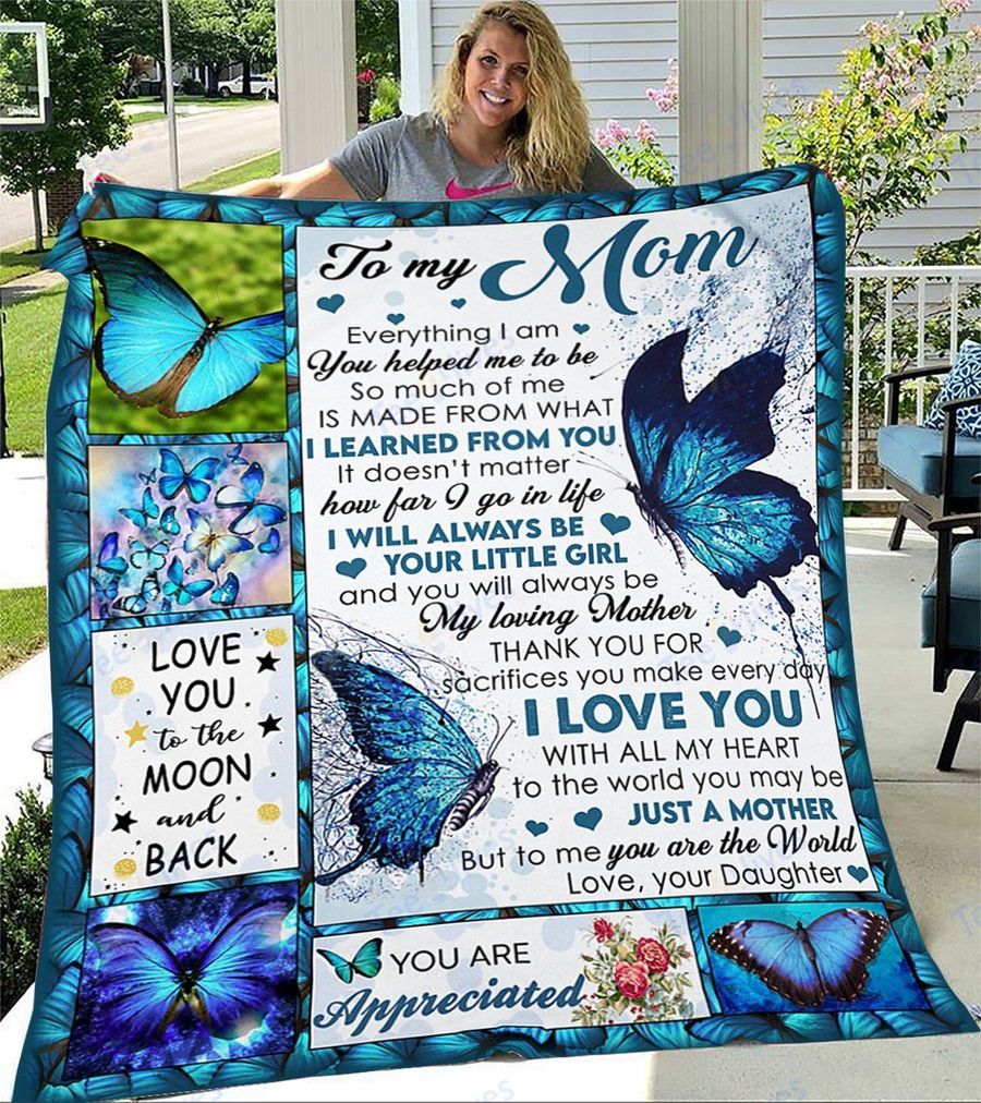 Custom Blanket To My Mother -Best Gift For Mom Mother -Sherpa Blanket TA