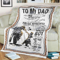 Custom Blanket Motobike To My Dad -Best Gift For Dad Father -Sherpa Blanket TA