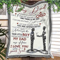 Custom Blanket To My Dad -Best Gift For Dad Father -Sherpa Blanket TA
