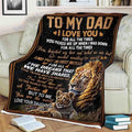 Custom Blanket Lion To My Dad -Best Gift For Dad Father -Sherpa Blanket TA