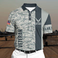 Premium Unique US Army Veteran Polo All Over Printed Shirt For Man
