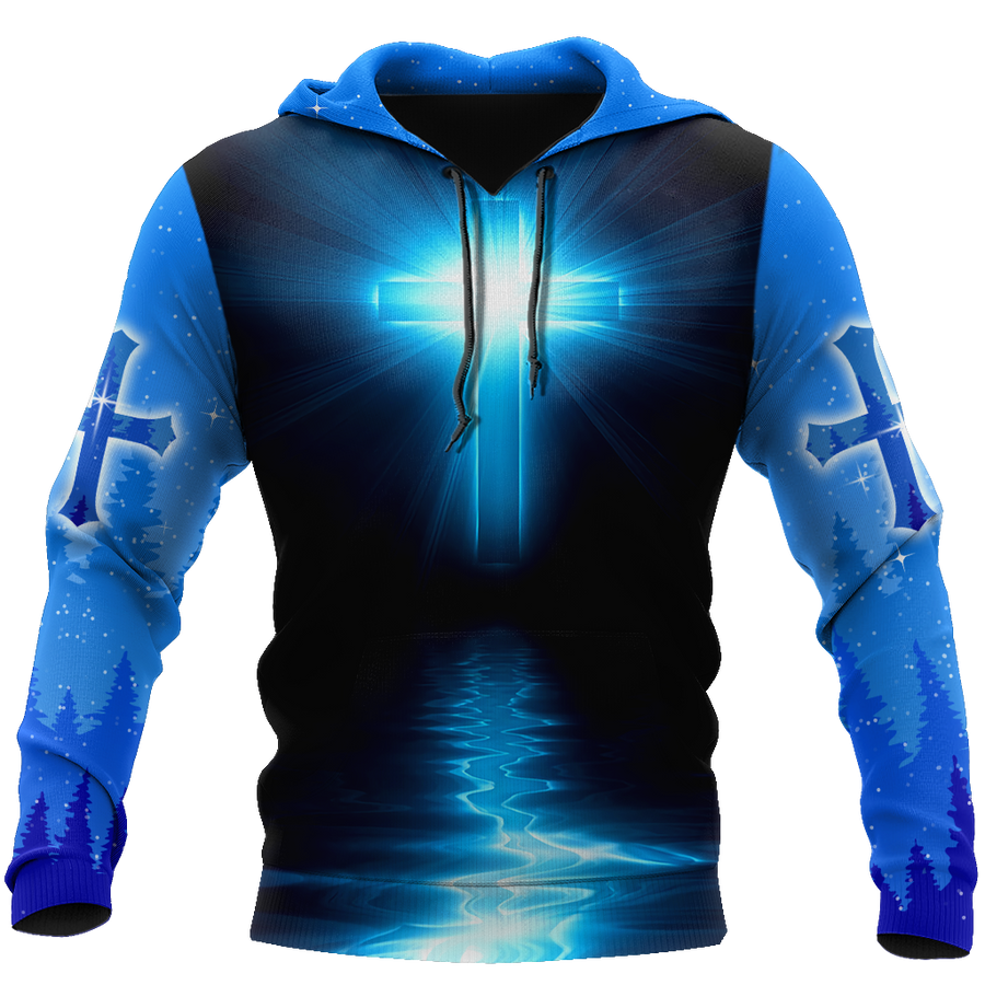 Faith in God Blue Cross - Christian - 3D All Over Printed Style for Men and Women
