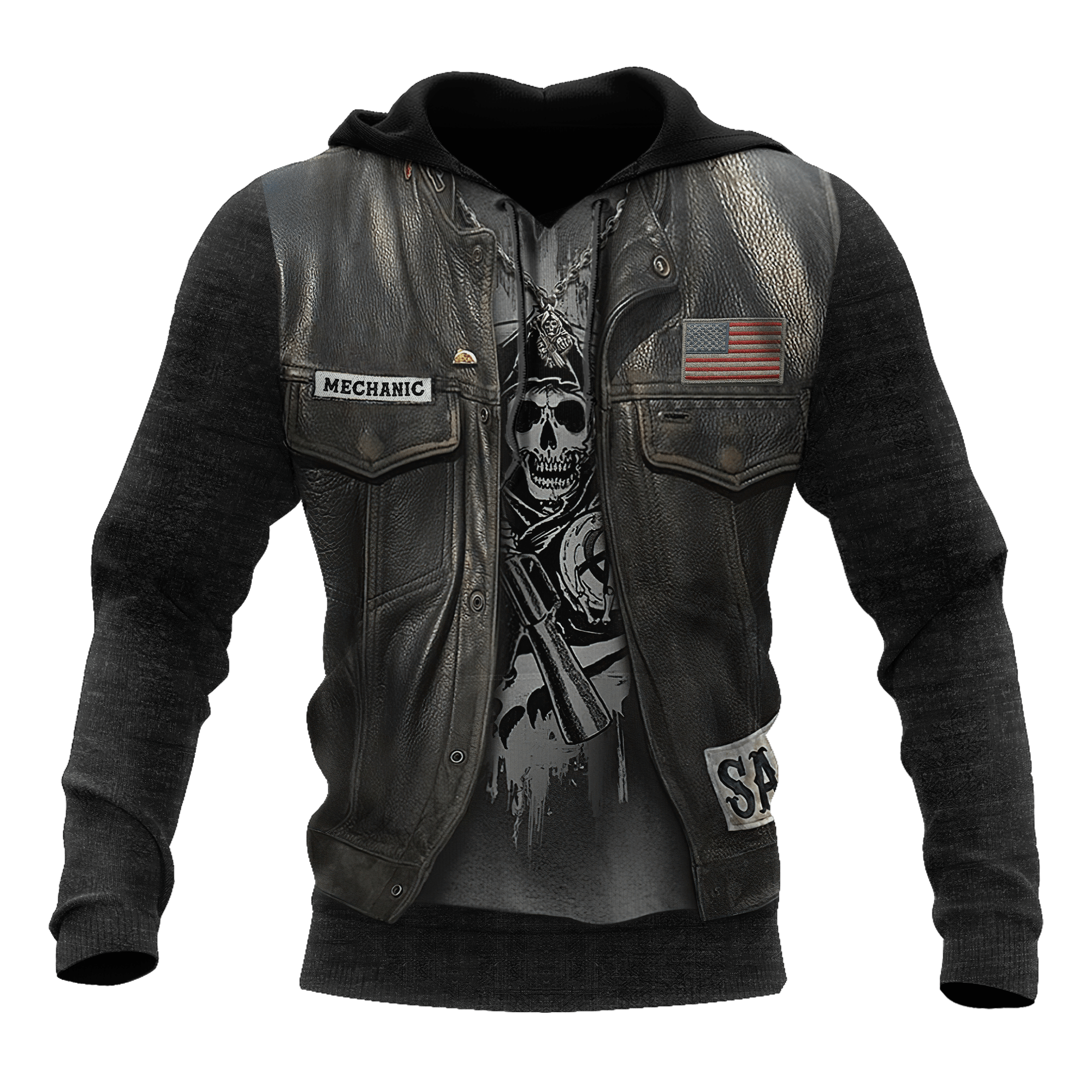 Mechanic 3D All Over Printed Hoodie For Men and Women TN