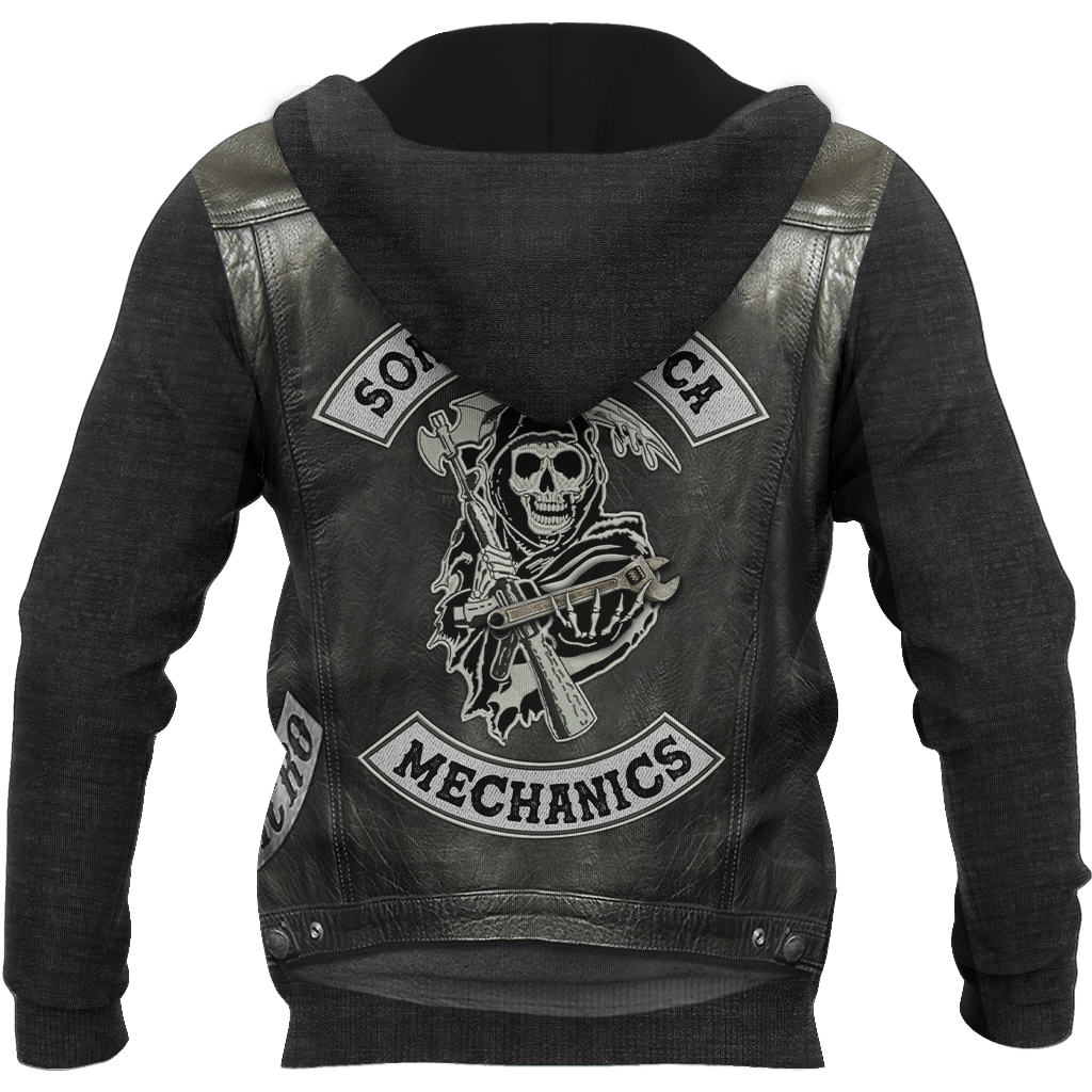 Mechanic 3D All Over Printed Hoodie For Men and Women TN