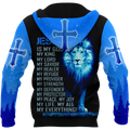 God and Lion Blue Cross - Christian - 3D All Over Printed Style for Men and Women