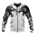 Tattoo Dragon And Wolf 3D Hoodie Shirt For Men And Women