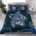 Aboriginal Duvet Cover Blue Turtle Australia Culture design print Bedding set