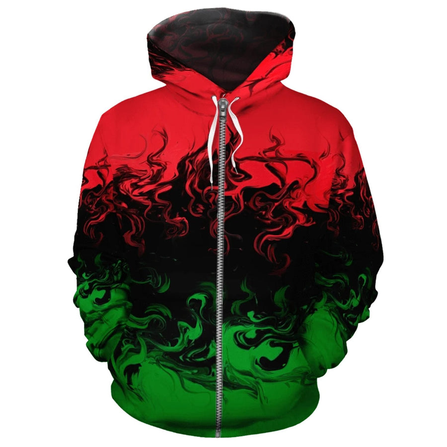 African Zip-Up Hoodie - Africa RGB Painting Color Hoodie 1st - Amaze Style™-ALL OVER PRINT ZIP HOODIES