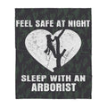 Custom Sherpa Arborist Blanket - Feel Safe At Night Sleep With An Arborist MEI