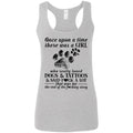 Once upon a time there was a girl who really loved dogs and tattoos shirts-Apparel-CustomCat-G645RL Gildan Ladies' Softstyle Racerback Tank-Sport Grey-S-Vibe Cosy™