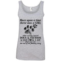 Once upon a time there was a girl who really loved dogs and tattoos shirts-Apparel-CustomCat-882L Anvil Ladies' 100% Ringspun Cotton Tank Top-Heather Grey-S-Vibe Cosy™
