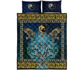 Viking Quilt Bed Set, Tree Of Life Fenrir Skoll And Hati Raven Rune-Amaze Style™-Quilt Bed Set-Twin-Black-Vibe Cosy™