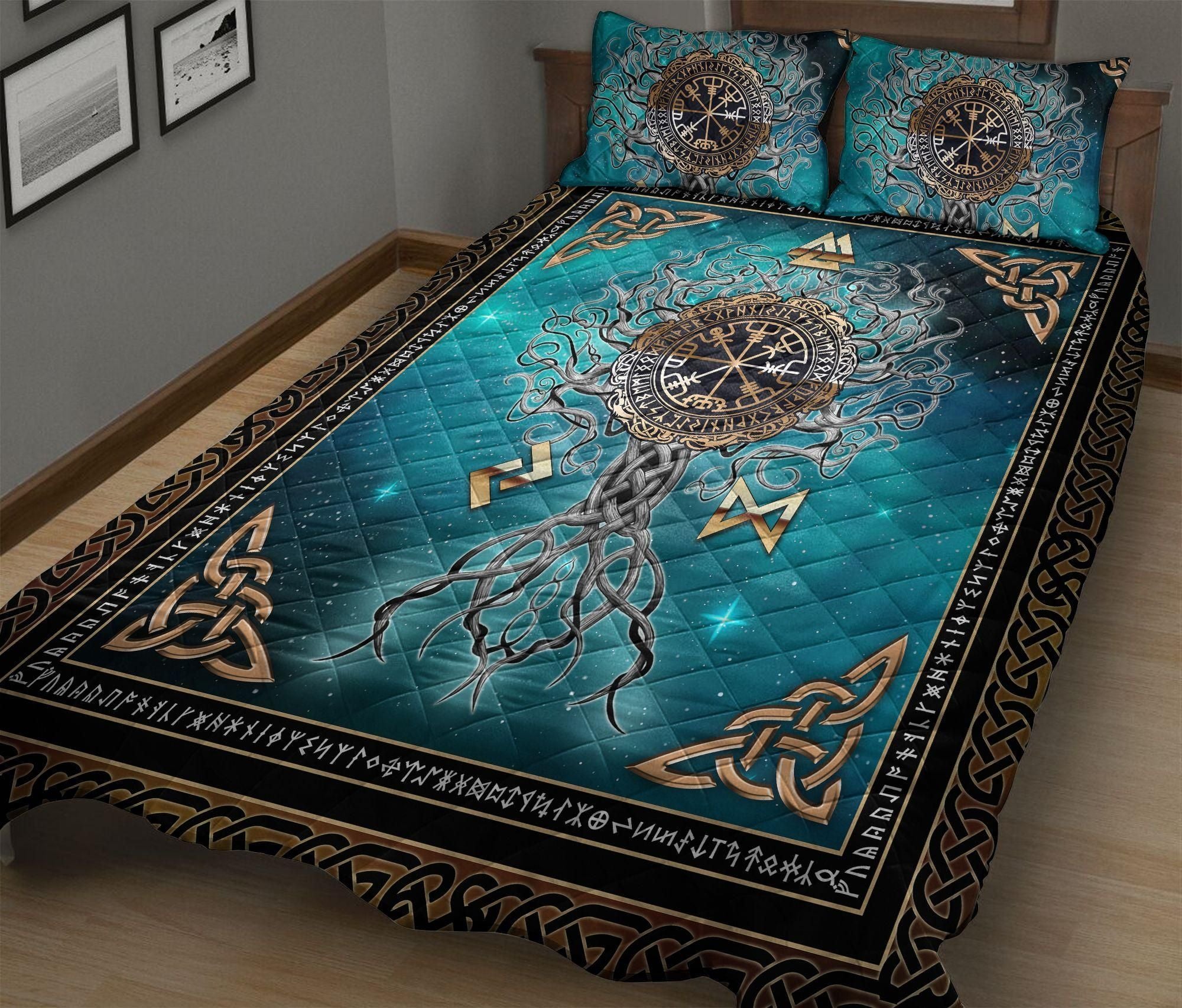 CELTIC TREE OF LIFE - QUILT BEDDING SET QBS HP14052006-Amaze Style™-Twin-Vibe Cosy™