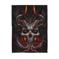 Custom Blanket Satanic Skull Sherpa Blanket TQH