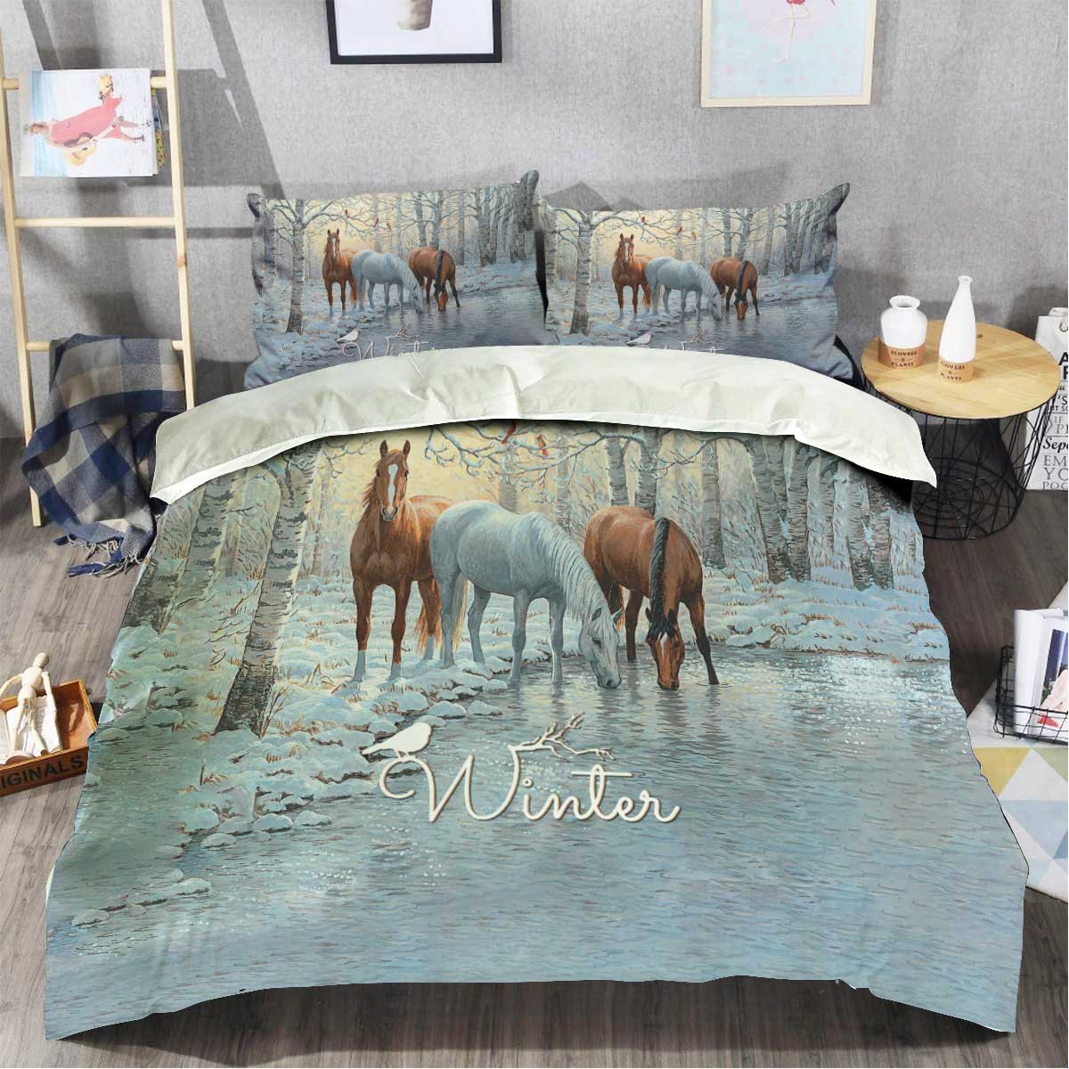 Beautiful Horse 3D All Over Printed Bedding Set