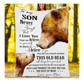 Custom Blanket Bear To My Son Blanket - Gift For Son - Sherpa Blanket DL
