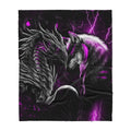 Custom Blanket Dragon and Wolf - Gift For My Family - Sherpa Blanket HG