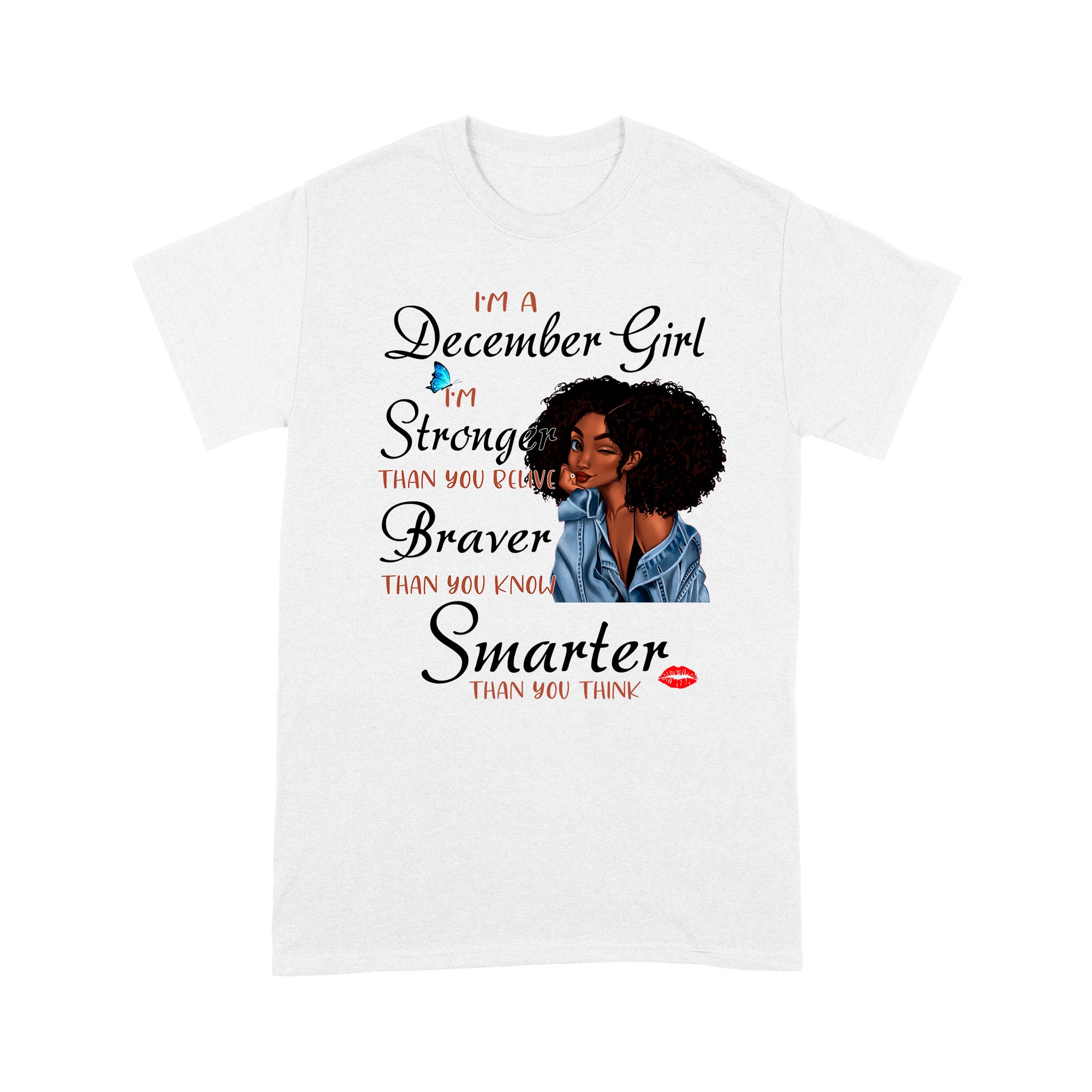 December Black Girl T shirt DL - African Girl T-shirt