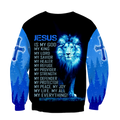 God and Lion Blue Cross - Christian - 3D All Over Printed Style for Men and Women