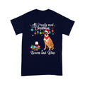 Dog Merry Christmas Boxers And Wine Standard T-shirt HG