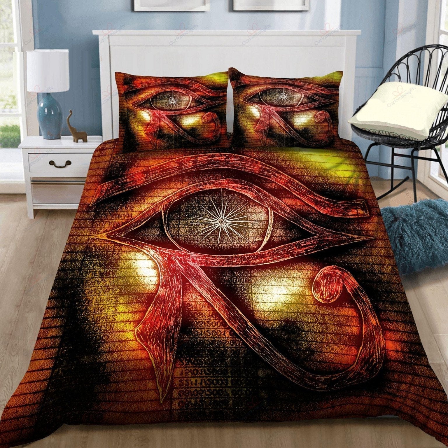 Eye of Horus protection Egyptian Mythology 3D print Bedding set