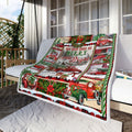 Custom Blanket Red Truck Christmas - Best Gift for Christmas - Sherpa Blanket DL