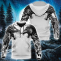 Tattoo Dragon And Wolf 3D Hoodie Shirt For Men And Women