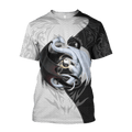 Black And White Dragon 3D Hoodie Shirt For Men And Women