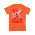 German Shepherd Flower T shirt DL - Best Dog Mom T-shirt
