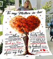 Custom Blanket To My Mother In Law-Best Gift For Mom Mother In Law-Sherpa Blanket TA