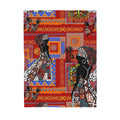 Custom Blanket - African Black Girl Pattern - Deluxe Sherpa Blanket ML