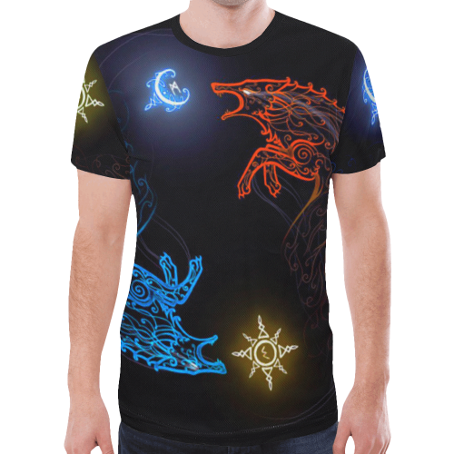 Viking T-shirt - Skoll And Hati Chasing A6 - Amaze Style™-NEW ALL OVER PRINT T-SHIRTS