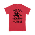 Horse T-shirt This Girl Runs On Jesus And Horses MEI