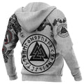 Fenrir Wolf White Hoodie - Amaze Style™-Apparel