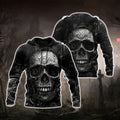 Mechanic Skull 3D All Over Printed Hoodie For Men and Women TN