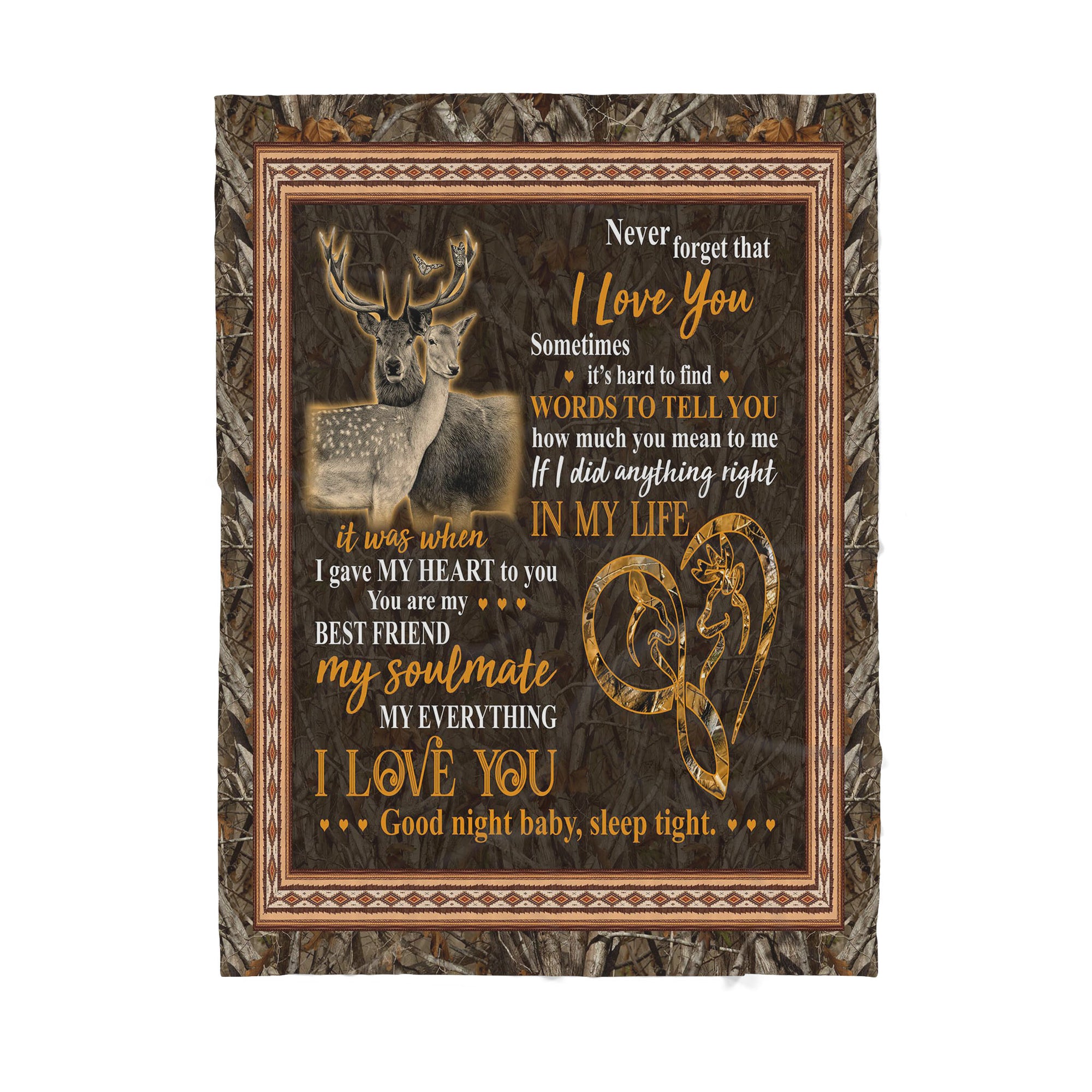 Deer Hunting  Sherpa Blanket - Couple Blanket TN