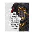 Jesus Way Maker Miracle Worker Blanket - Best gift for Christian - Sherpa Blanket TT