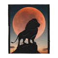 Lion in Sunset - Sherpa Blanket TP
