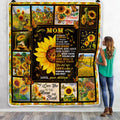 Mom Sunflower Custom Blanket - Best Gift for Mom - Sherpa Blanket DL