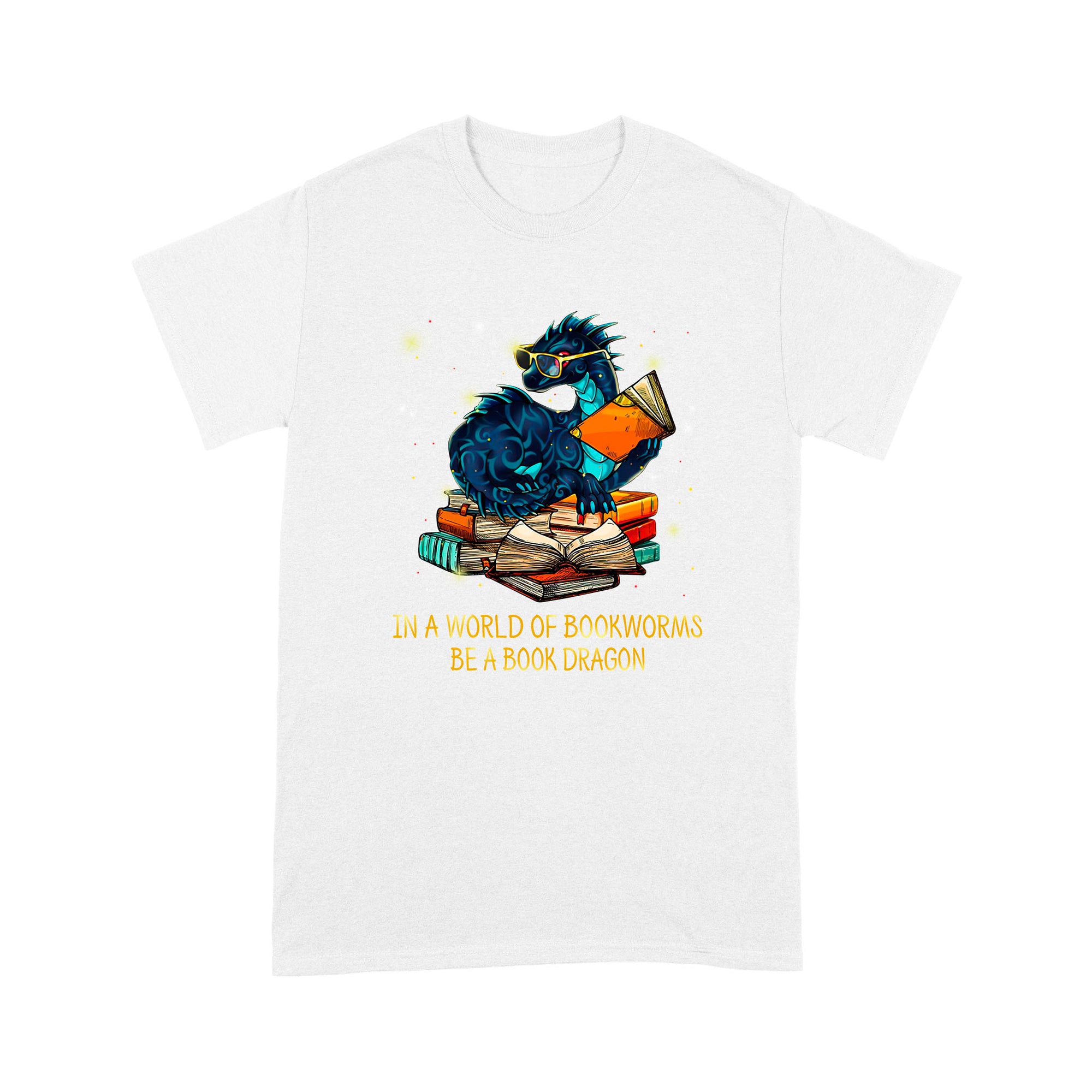 Dragon T-shirt In A World Of Bookwoems Be A Book Dragon MEI