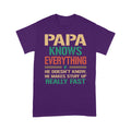 Papa Knows Everything Standard T-shirt TA