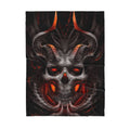 Custom Blanket Satanic Skull Sherpa Blanket TQH