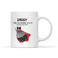 Best Gift For Dad White Mug Custom Name Thanks For Bearing With Me